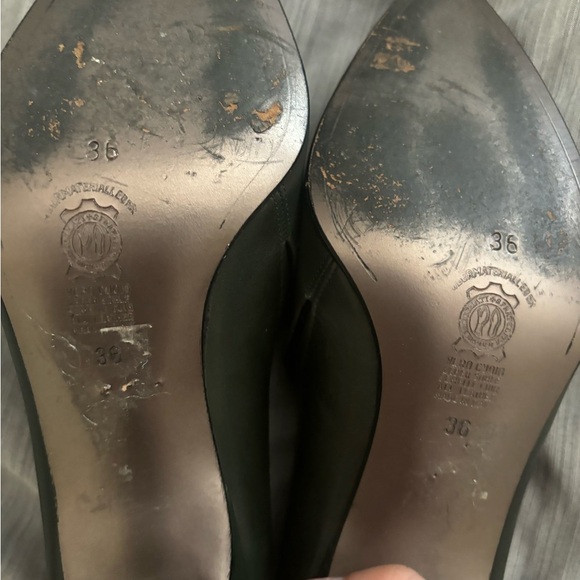 Franco Celin Pointed Toe Vero Cuoio Womens Heels Green Studded Point ToeSize 6 - Picture 8 of 12